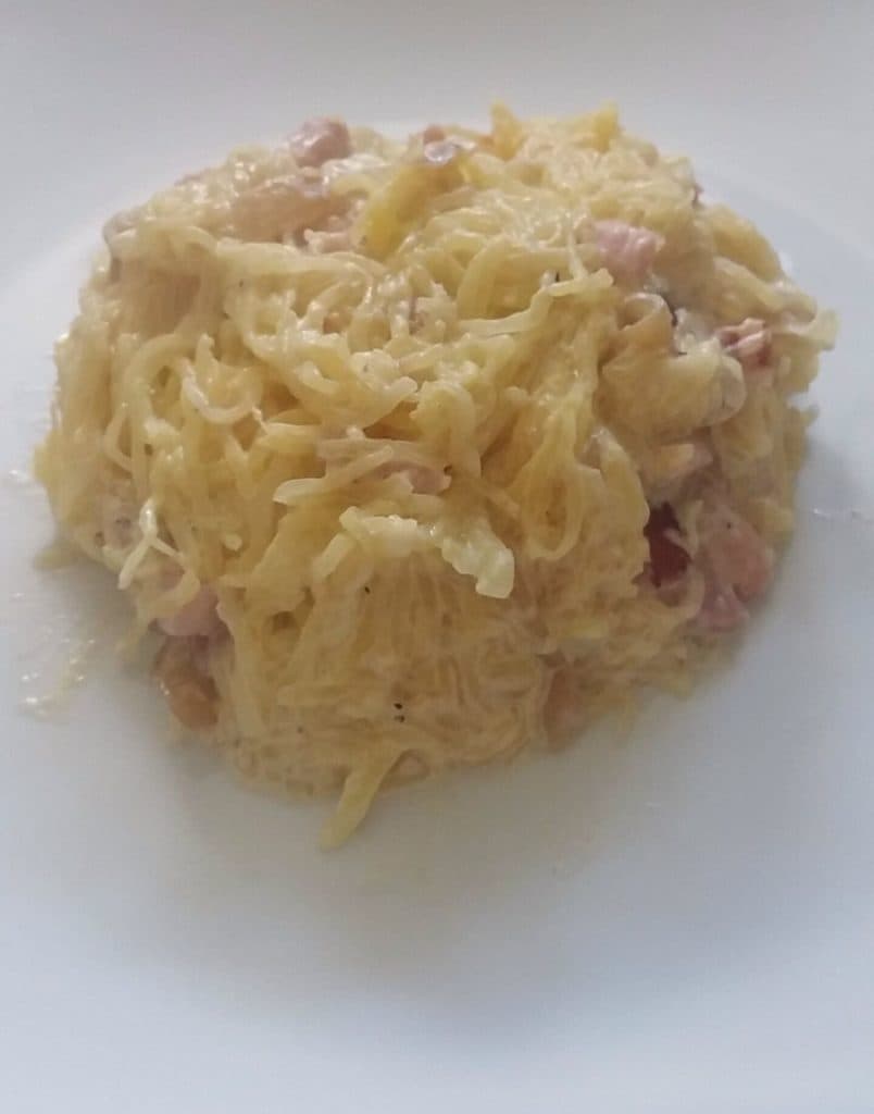 courge spaghetti carbonara recette