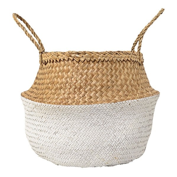 panier osier bloomingville blanc rangement