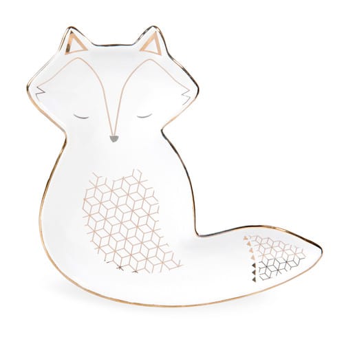 coupelle céramique blanche renard fox doré petit prix maison du monde