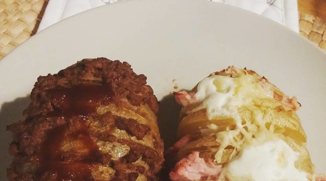 pommes de terre hasselback viande hachée barbecue fromage bacon recette avis