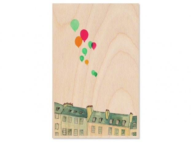 carte postale bois ballons jolies france eshop