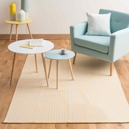 tapis jaune style nordique salon