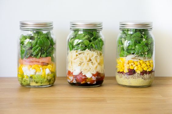 jar salade repas midi bocal