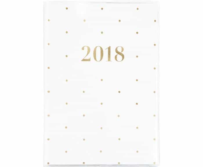 agenda hebdomadaire 2018 kikki k simple élégant pois original